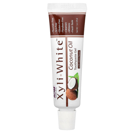 NOW Foods XyliWhite Toothpaste Gel, Coconut Oil, Mint, 28 g