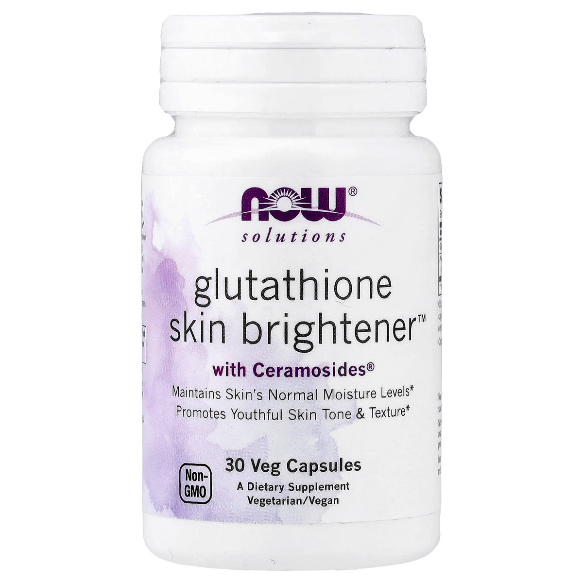 NOW Foods Solutions Glutathione Skin Brightener, 30 Veg Capsules — product view