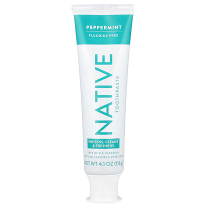 Native Fluoride-Free Toothpaste, Peppermint, 116 g