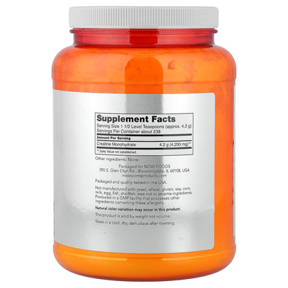 NOW Foods Sports Micronized Creatine Monohydrate, 1 kg (2.2 lb) - view 2