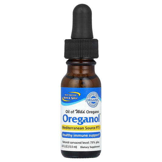 North American Herb & Spice Oreganol Oil of Wild Oregano, 13.5 ml (0.45 fl oz)