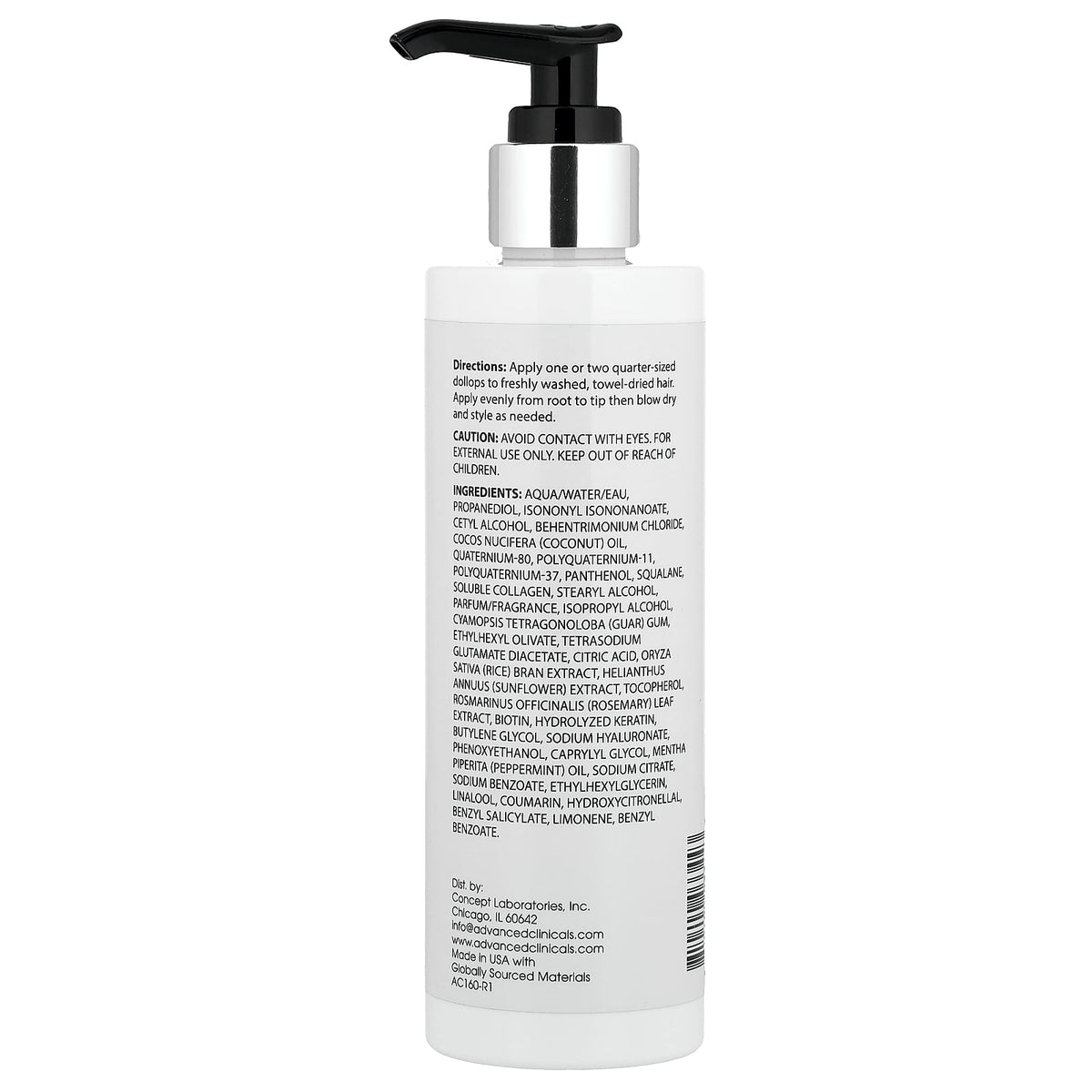 Advanced Clinicals 10-in-1 Frizz Control Heat Protectant 222 ml (7.5 fl oz) — alternate product view