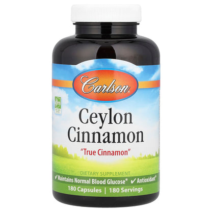Carlson Ceylon Cinnamon 500 mg, 180 Capsules