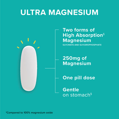 Qunol Ultra Magnesium Glycinate Complex 250 mg, 90 Tablets - view 4