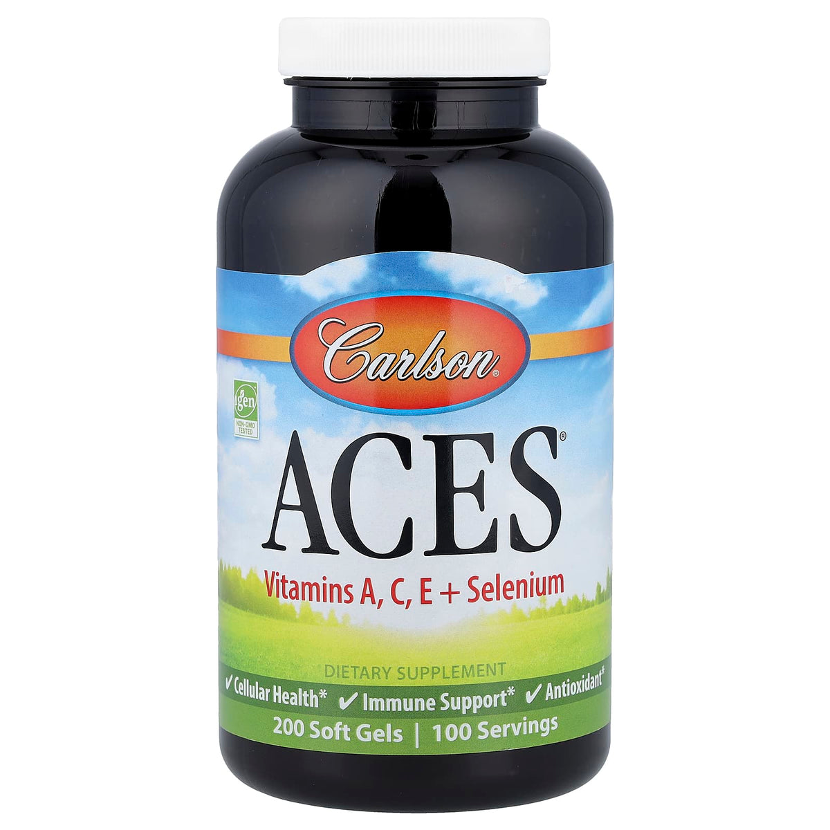 Carlson ACES Vitamins A, C, E + Selenium, 200 Soft Gels — product view