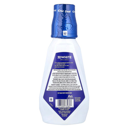 Crest 3D White Brilliance Whitening Mouthwash, Clean Mint, 500 ml (16.9 fl oz) - view 2