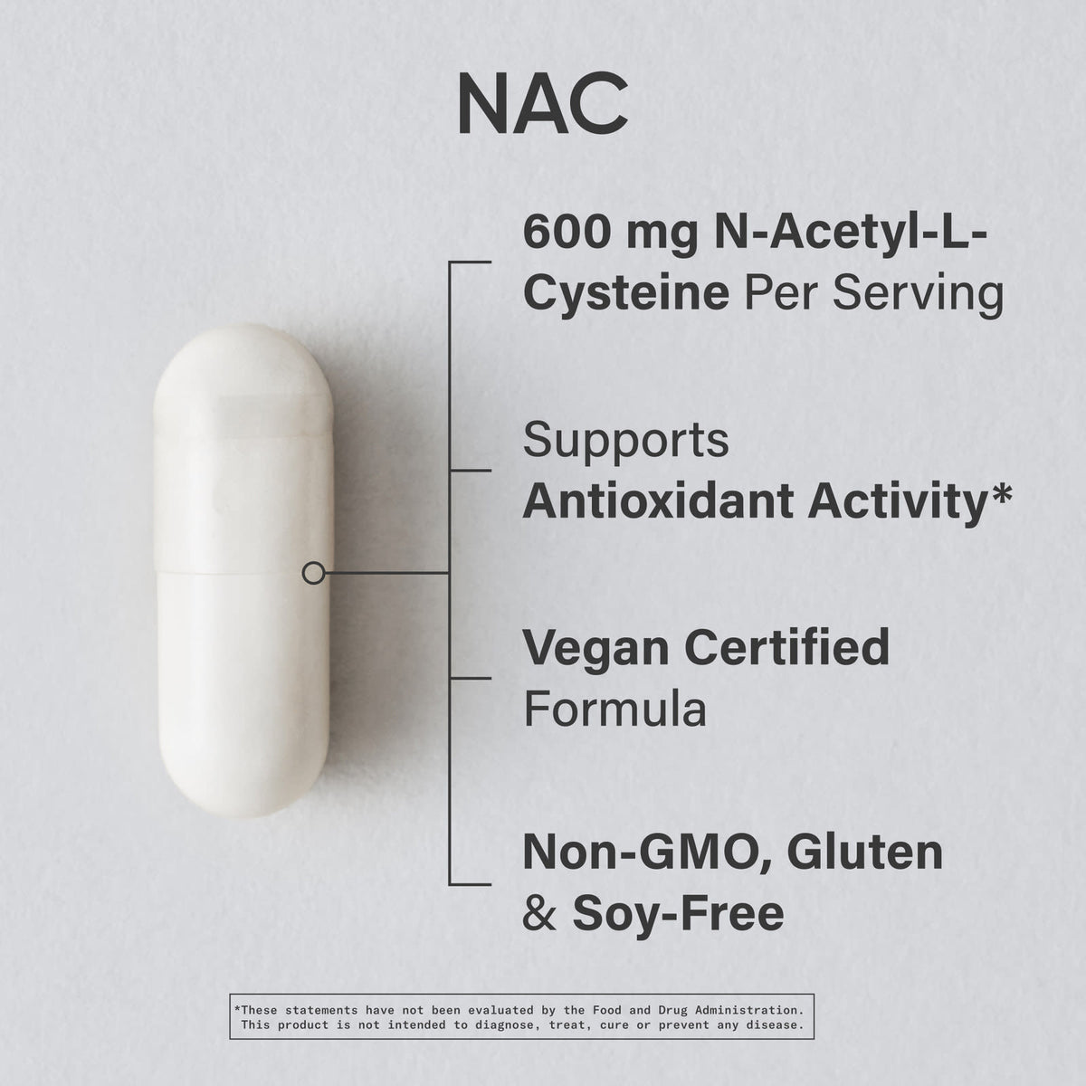 Sports Research NAC, N-Acetyl-Cysteine, 600 mg, 90 Veggie Capsules - view 3