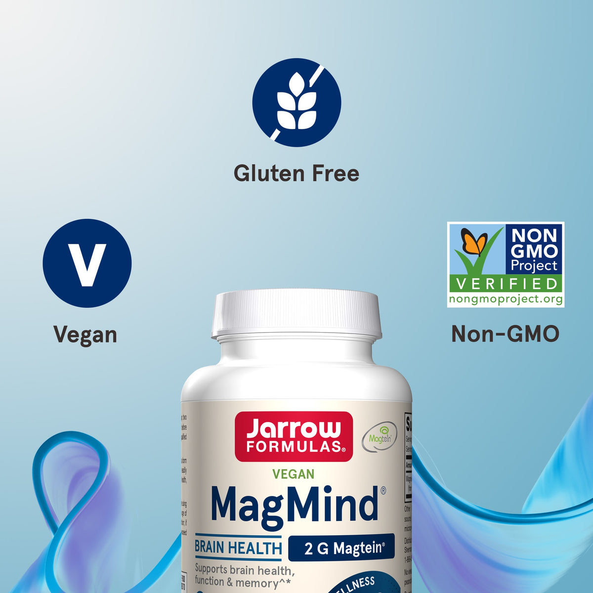 Jarrow Formulas MagMind, 90 Veggie Capsules (48 mg per Capsule) - view 6