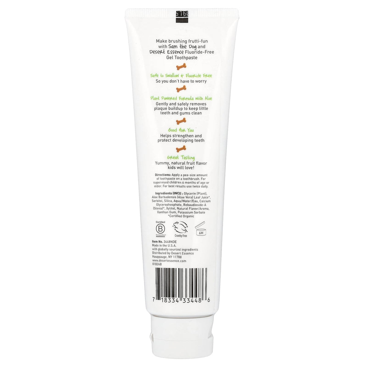Desert Essence Kids Toothpaste Gel, 6 Months to 6 Years, Tutti Frutti, 133 g - view 2
