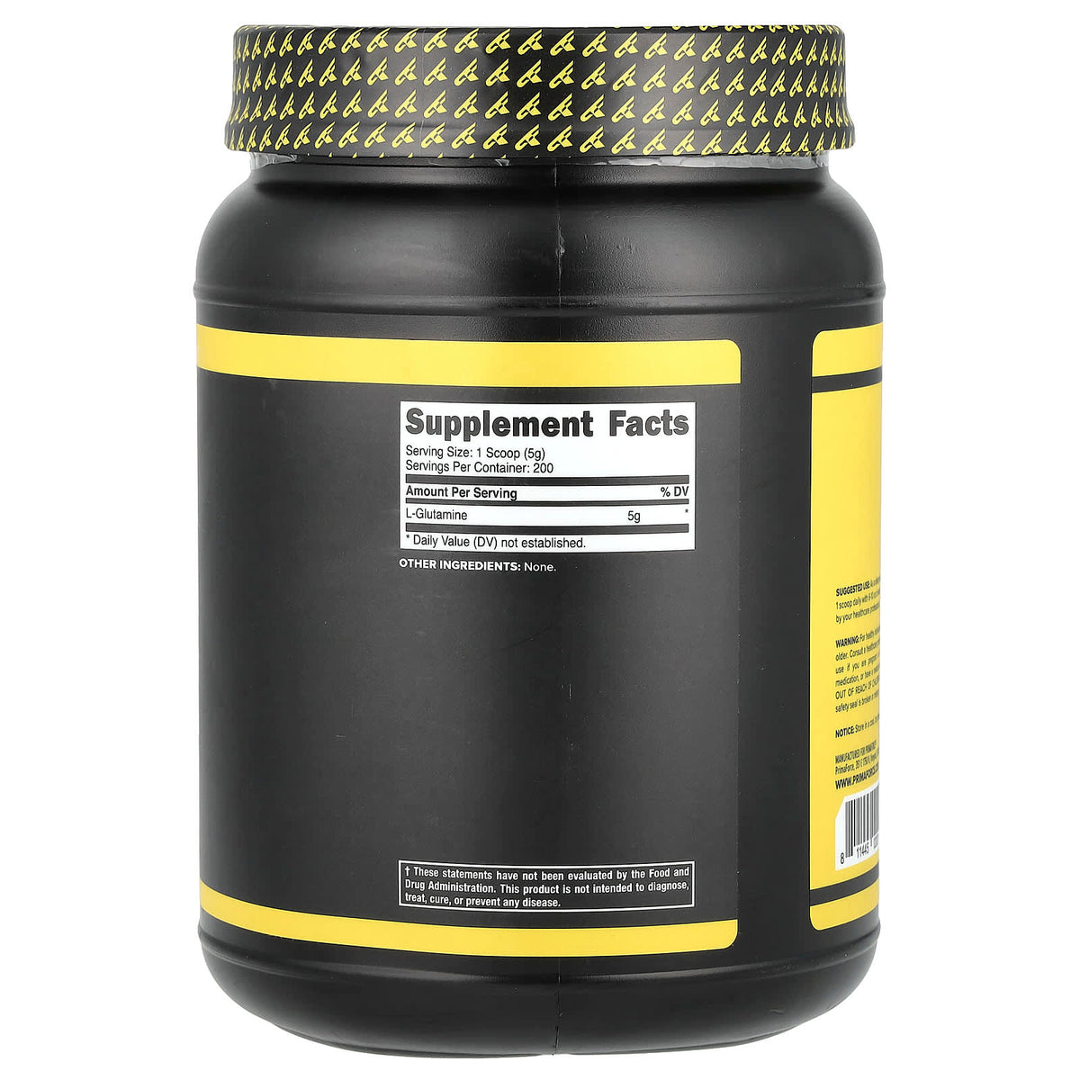 Primaforce L-Glutamine Powder, Unflavoured, 1 kg (35 oz) - view 2