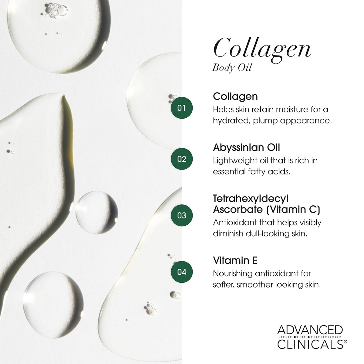 Advanced Clinicals Collagen Lifting Body Oil 355 ml (12 fl oz) - view 4