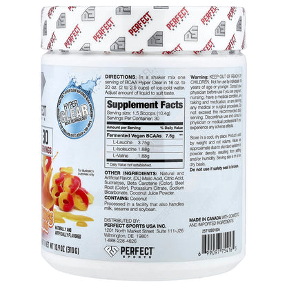 Perfect Sports BCAA Hyper Clear Peach Rings Sweets 310 g (10.9 oz) - view 2