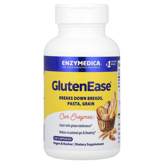 Enzymedica GlutenEase Digestive Enzyme Capsules, 120 Capsules