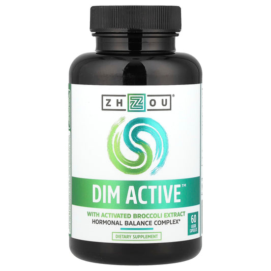 Zhou Nutrition DIM Active with Activated Broccoli Extract, 60 Veggie Capsules