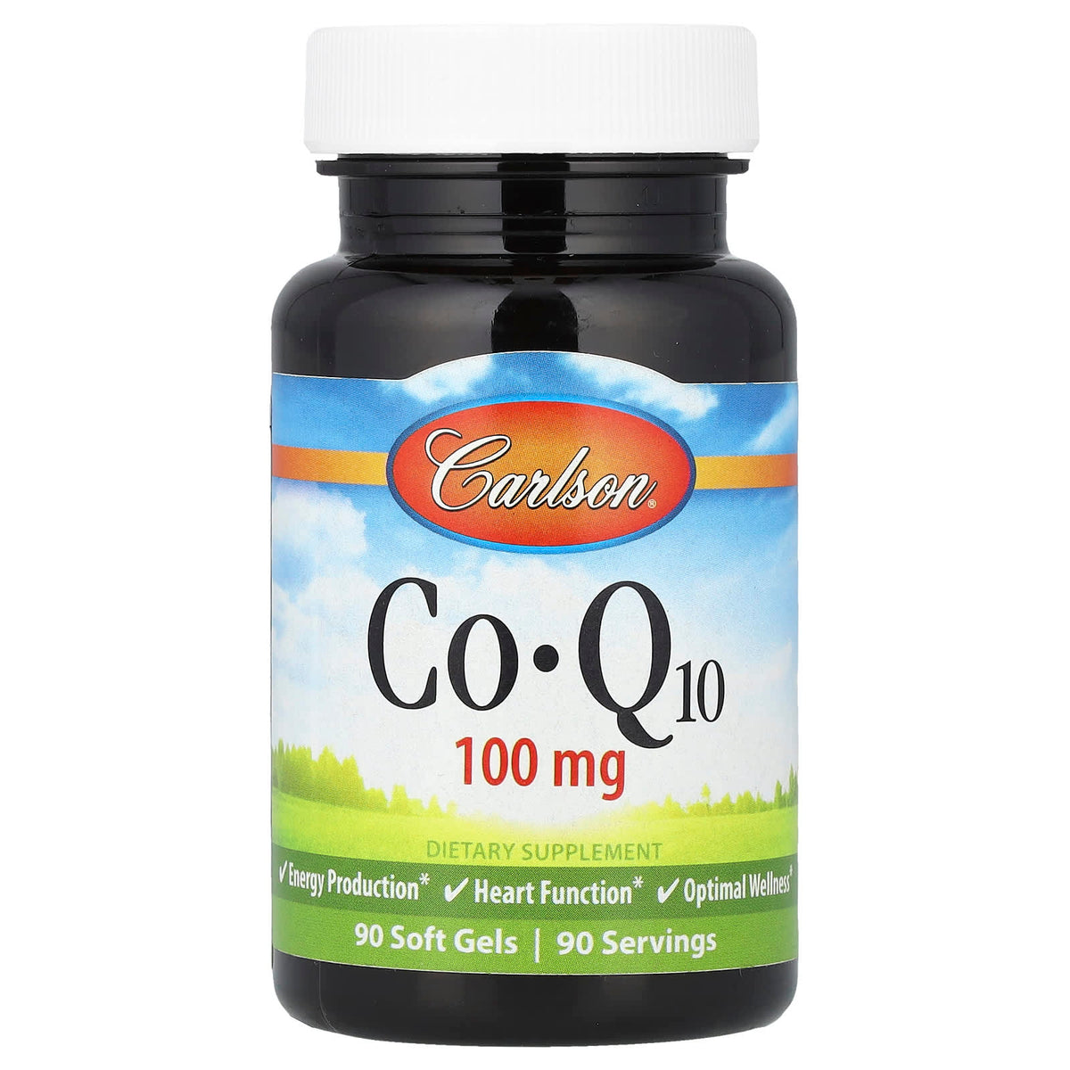 Carlson CoQ10 100 mg, 90 Soft Gels — product view
