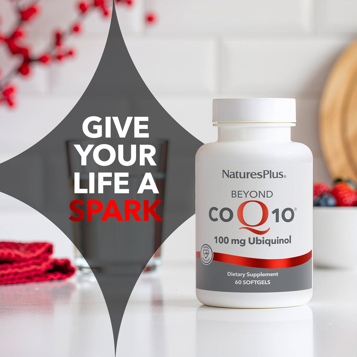 NaturesPlus Beyond CoQ10 Ubiquinol, 100 mg, 60 Softgels - view 5