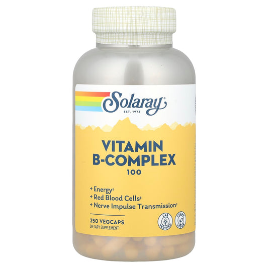 Solaray Vitamin B-Complex 100, 250 VegCaps