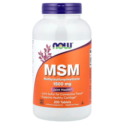 NOW Foods MSM 1,500 mg 200 Tablets