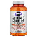 NOW Foods Sports Arginine & Citrulline, 240 Veg Capsules