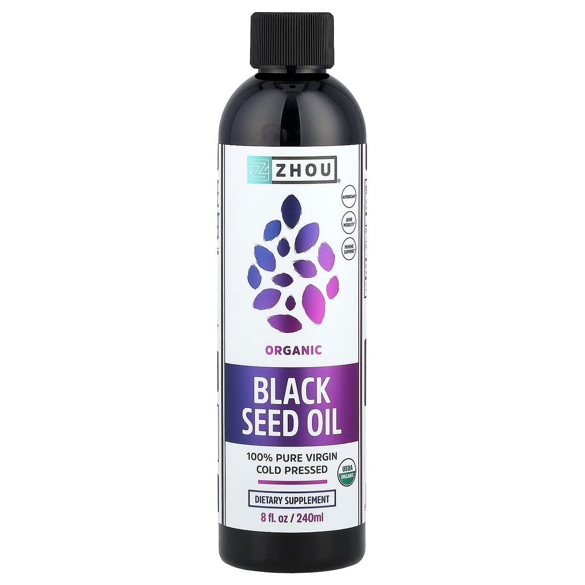 Zhou Nutrition Organic Black Seed Oil, 240 ml (8 fl oz)