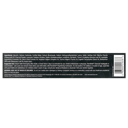 Nature's Answer PerioBrite Charcoal Toothpaste, Peppermint, 113.4 g - view 3