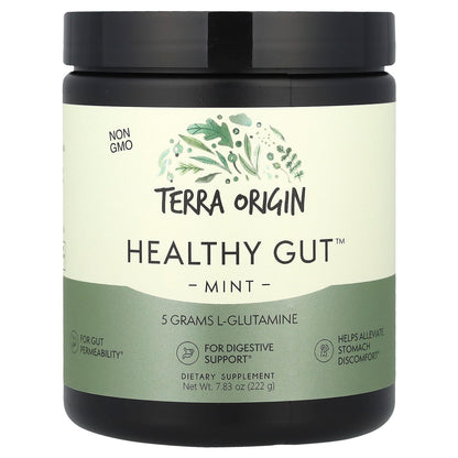 Terra Origin Healthy Gut Powder, Mint, 222 g (7.83 oz)