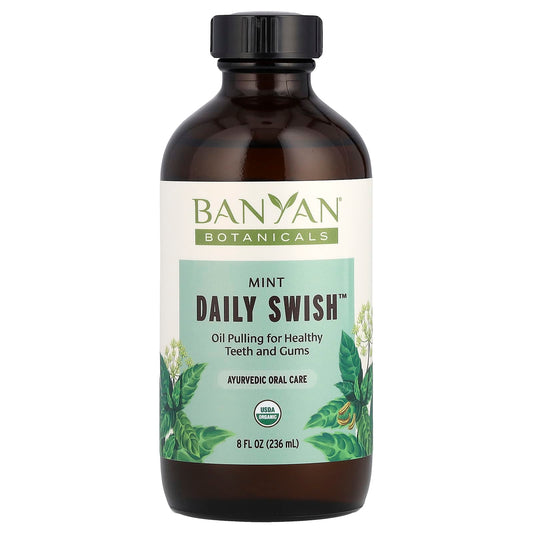 Banyan Botanicals Daily Swish Oil Pulling Rinse, Mint, 236 ml (8 fl oz)