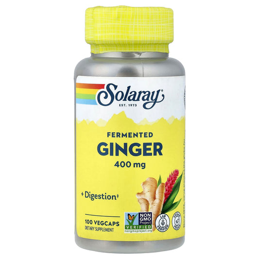 Solaray Fermented Ginger, 400 mg, 100 VegCaps