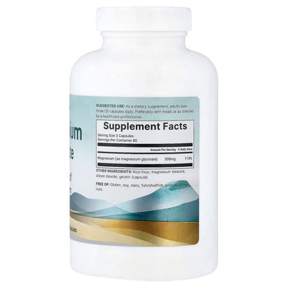 Micro Ingredients Magnesium Glycinate, 166 mg per Capsule, 240 Capsules - view 2