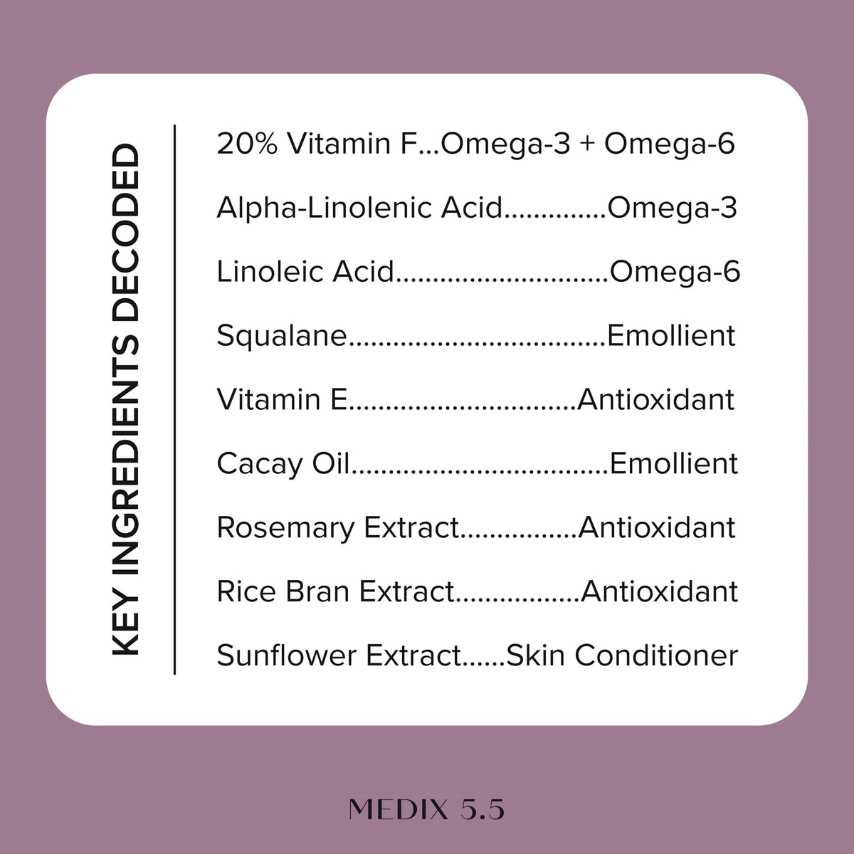 Medix 5.5 20% Vitamin F Serum 50 ml (1.7 fl oz) - view 6