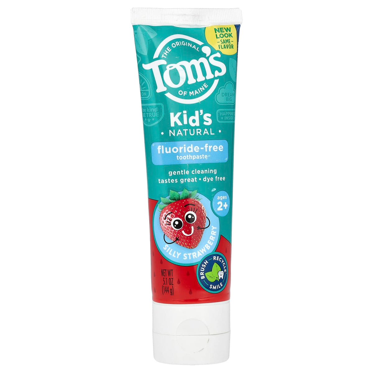 Tom's of Maine Kid's Natural Fluoride-Free Toothpaste, Ages 2+, Silly Strawberry — product view