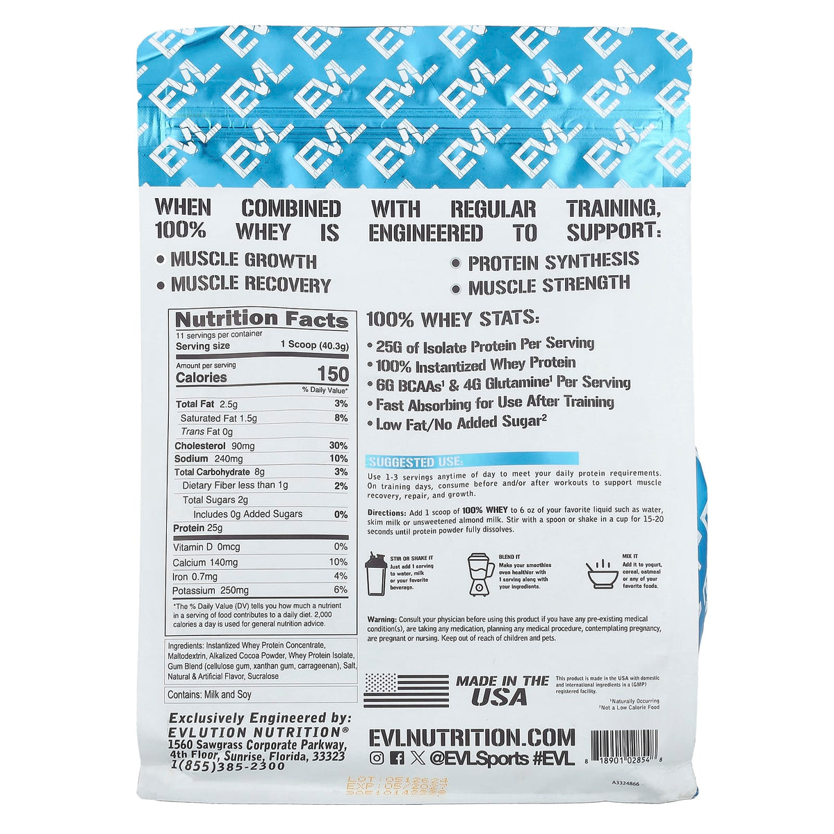 EVLution Nutrition 100% Whey Protein, Double Rich Chocolate, 454 g (1 lb) - view 2