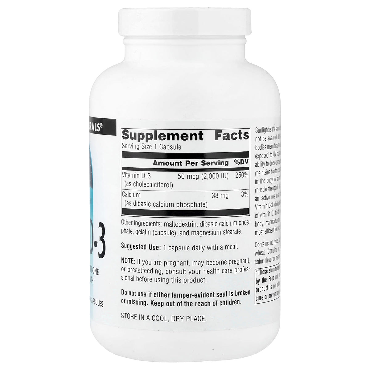 Source Naturals Vitamin D-3, 400 Capsules — alternate product view