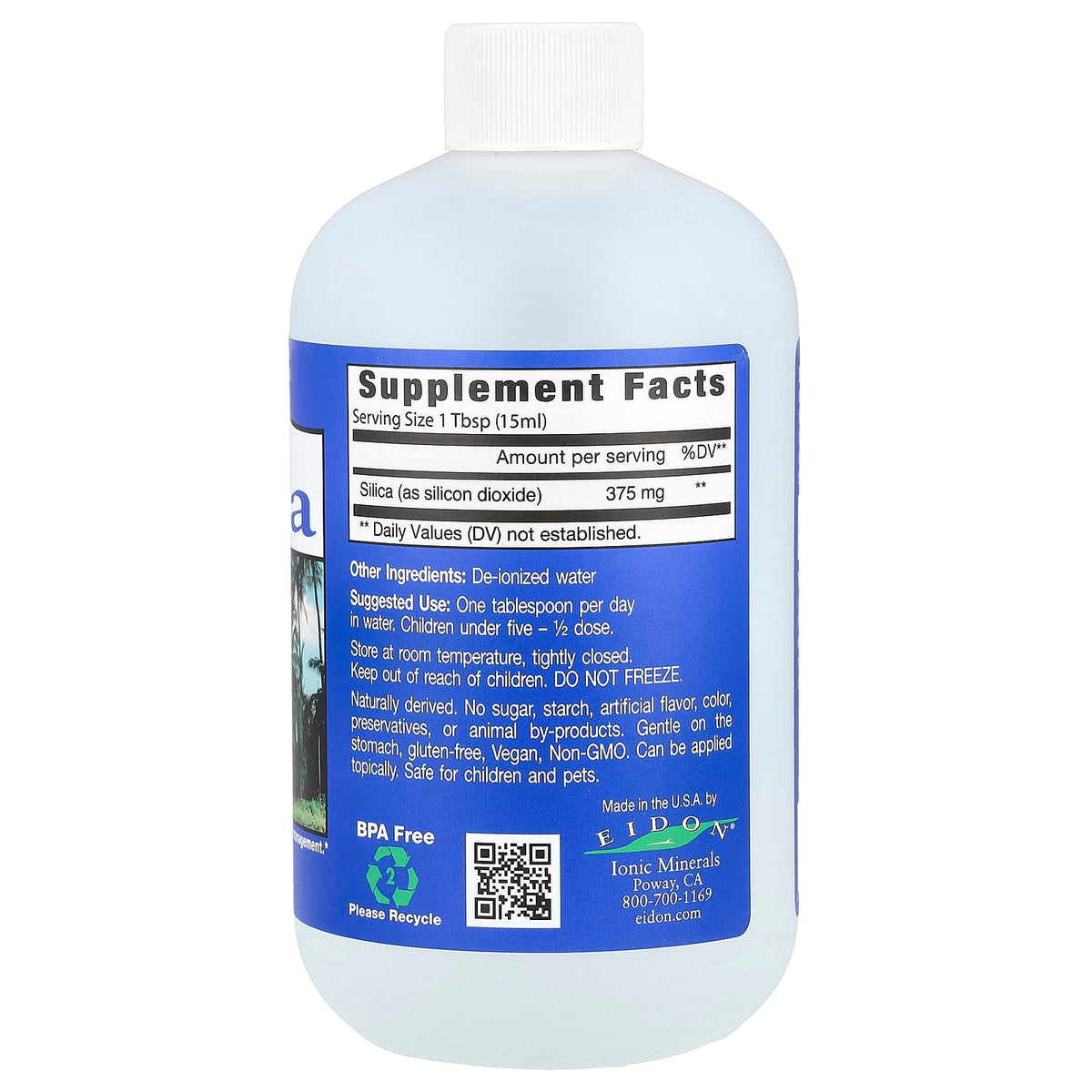 Eidon Ionic Minerals Liquid Silica, 533 ml (18 fl oz) — alternate product view