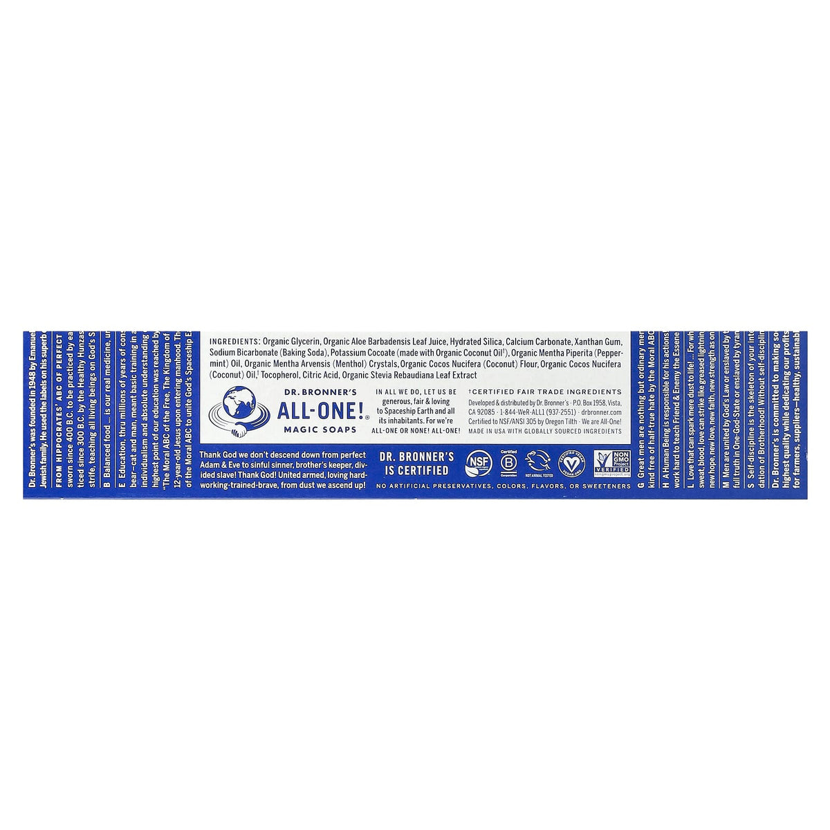 Dr. Bronner's All-One Toothpaste, Peppermint, 140 g - view 3