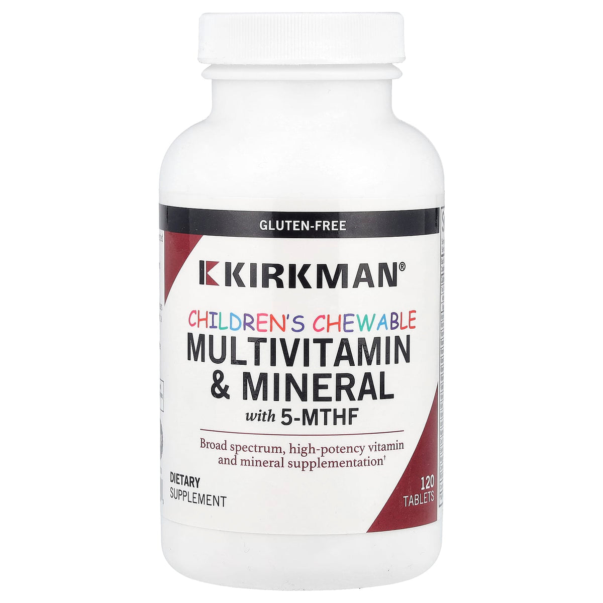 Kirkman Labs Children's Chewable Multivitamin & Mineral with 5-MTHF, 120 Tablets — product view