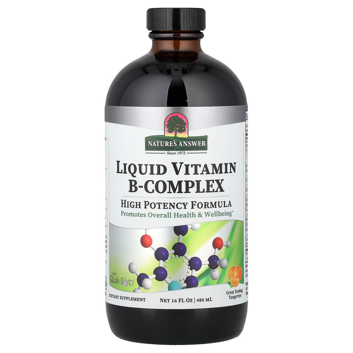 Nature's Answer Liquid Vitamin B-Complex, Tangerine, 480 ml (16 fl oz)