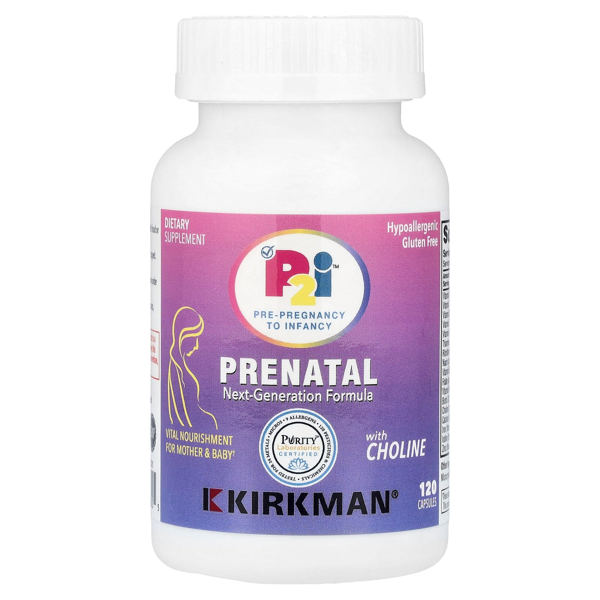 Kirkman Labs Prenatal with Choline 120 Capsules - view 3
