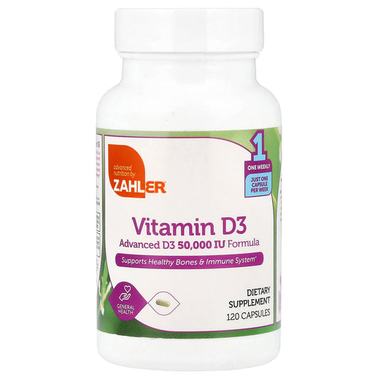 Zahler Vitamin D3 1,250 mcg (50,000 IU), 120 Capsules