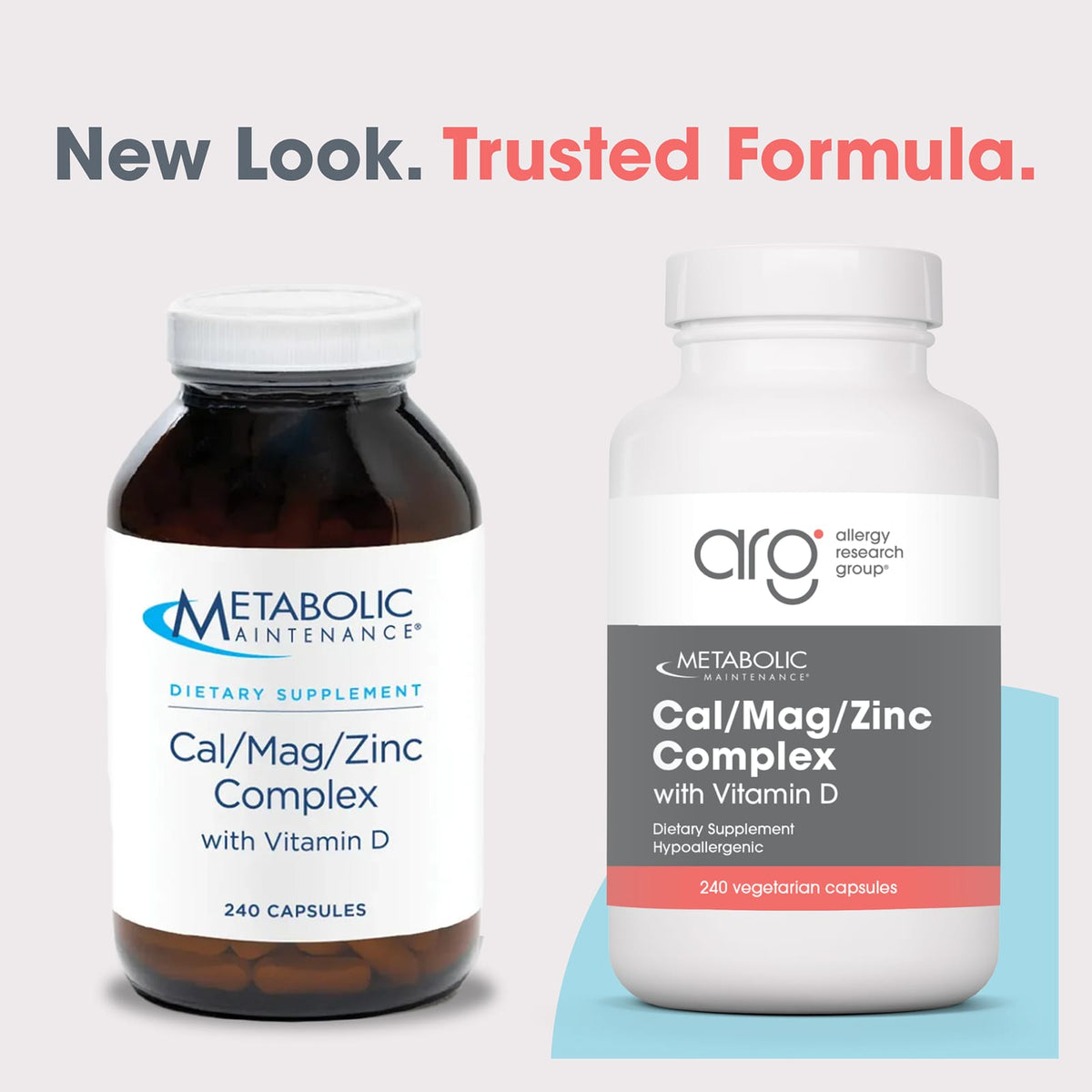 Metabolic Maintenance Cal/Mag/Zinc Complex with Vitamin D 240 Capsules - view 3