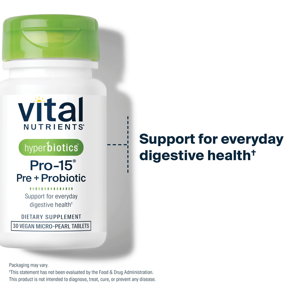 Vital Nutrients Hyperbiotics Pro-15 Pre + Probiotic, 30 Vegan Micro-Pearls - view 3