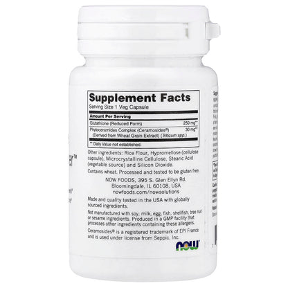 NOW Foods Solutions Glutathione Skin Brightener, 30 Veg Capsules - view 2