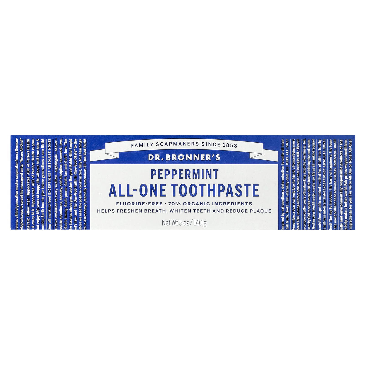 Dr. Bronner's All-One Toothpaste, Peppermint, 140 g - view 2