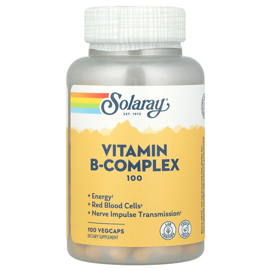 Solaray Vitamin B-Complex 100, 100 VegCaps