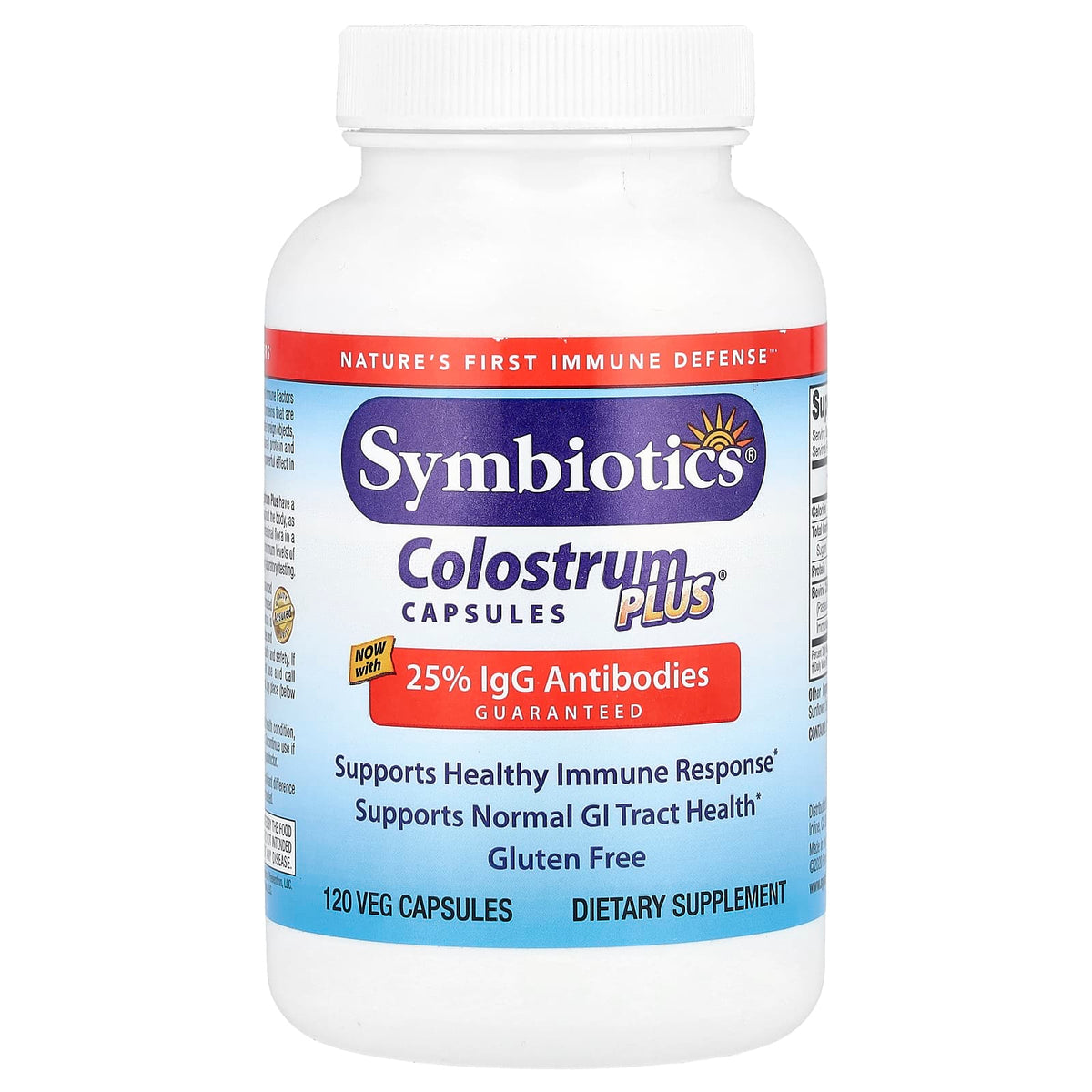 Symbiotics Colostrum Plus, 120 Veg Capsules