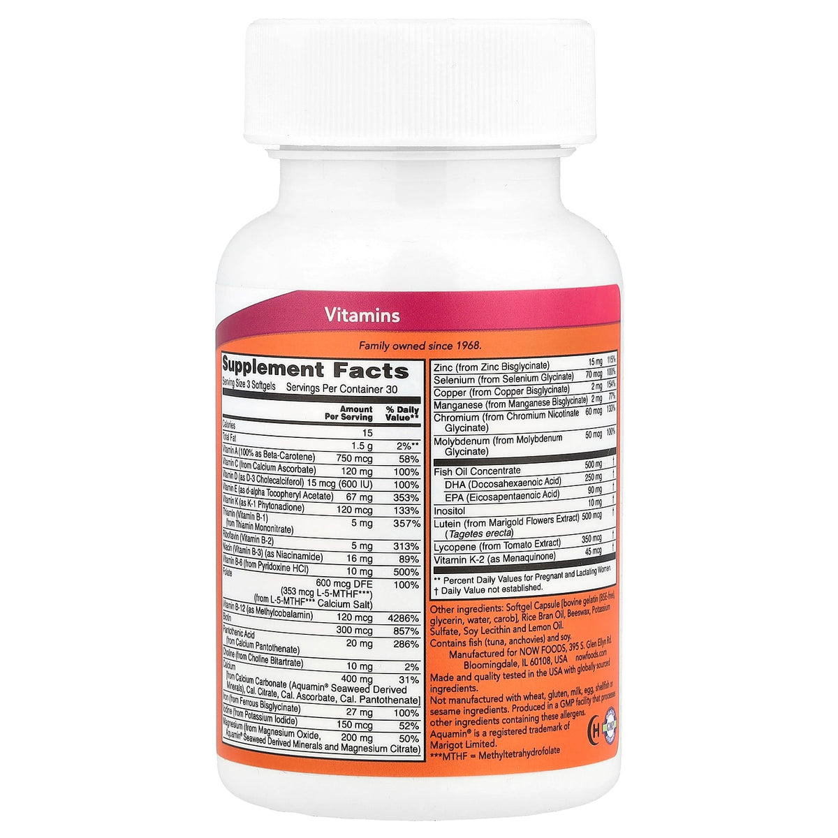 NOW Foods Prenatal Gels + DHA, 90 Softgels - view 2