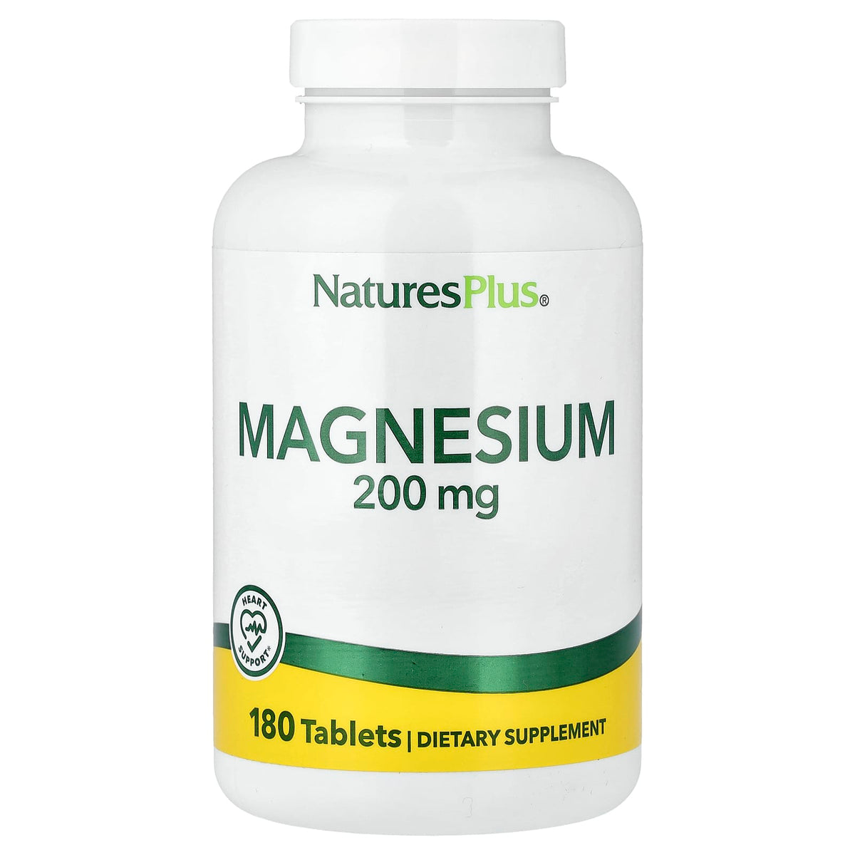 NaturesPlus Magnesium, 200 mg, 180 Tablets — product view