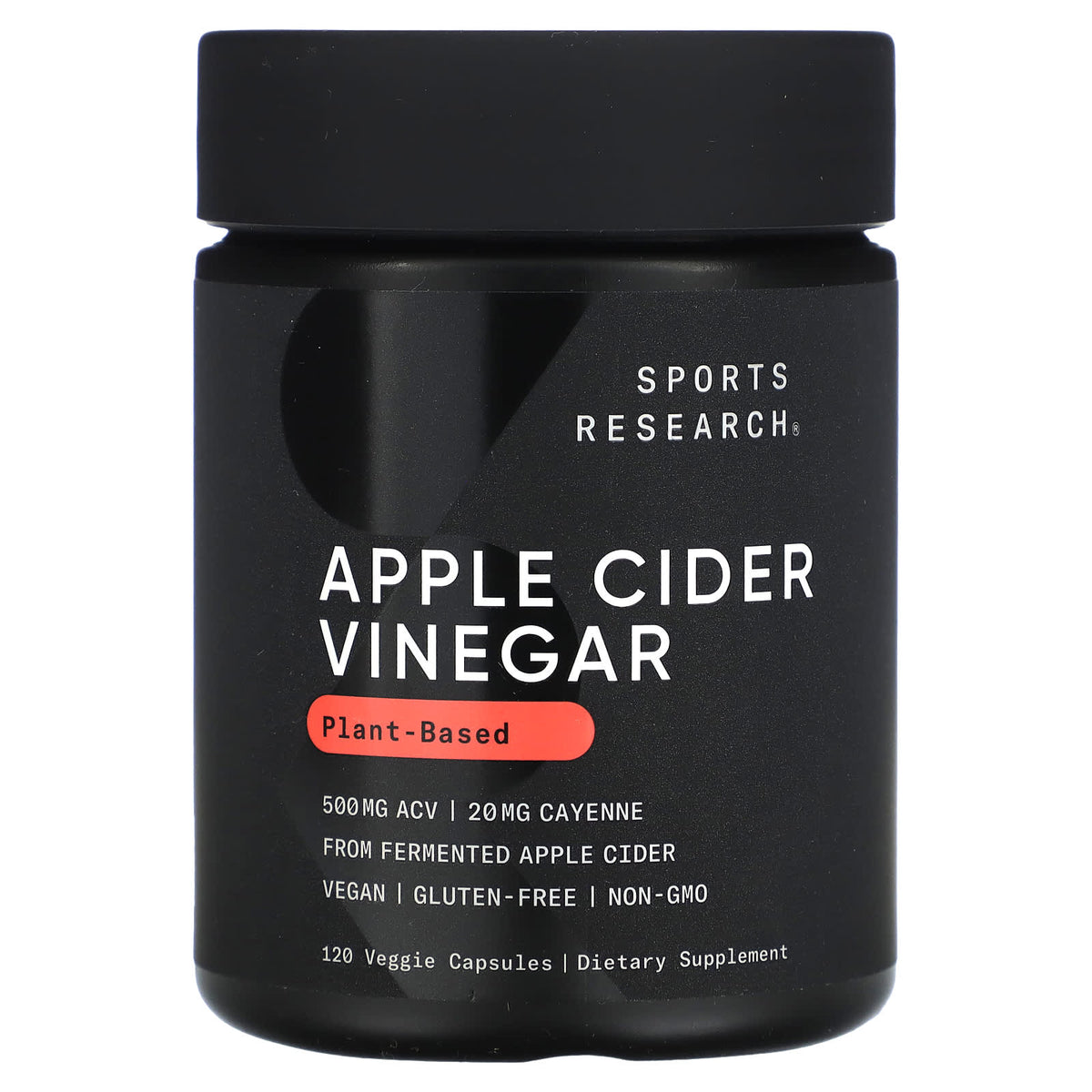Sports Research Apple Cider Vinegar, 120 Veggie Capsules — product view