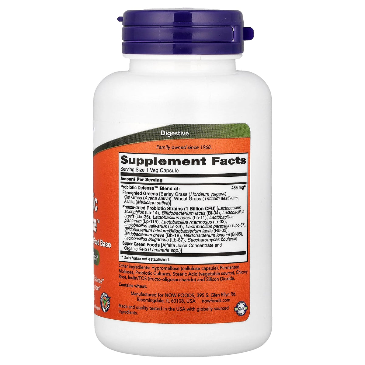 NOW Foods Probiotic Defense, 90 Veg Capsules - view 2