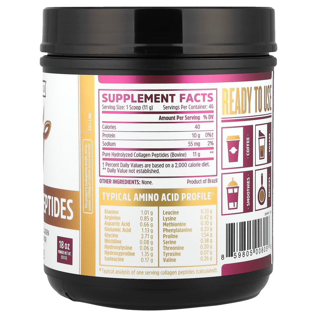 Zhou Nutrition Collagen Peptides, 510 g (18 oz) - view 2